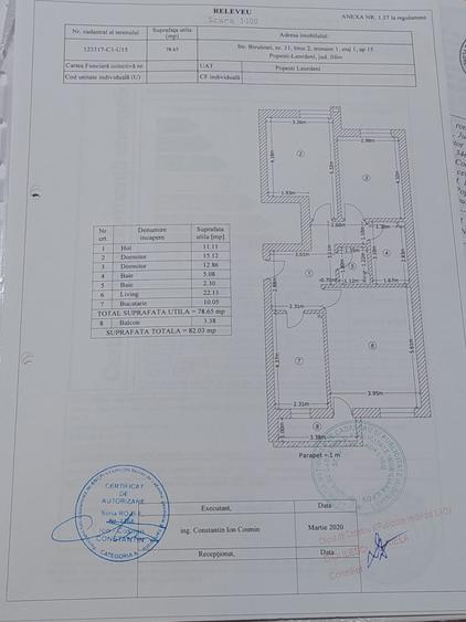 Apartament cu 3 camere decomandat în Central