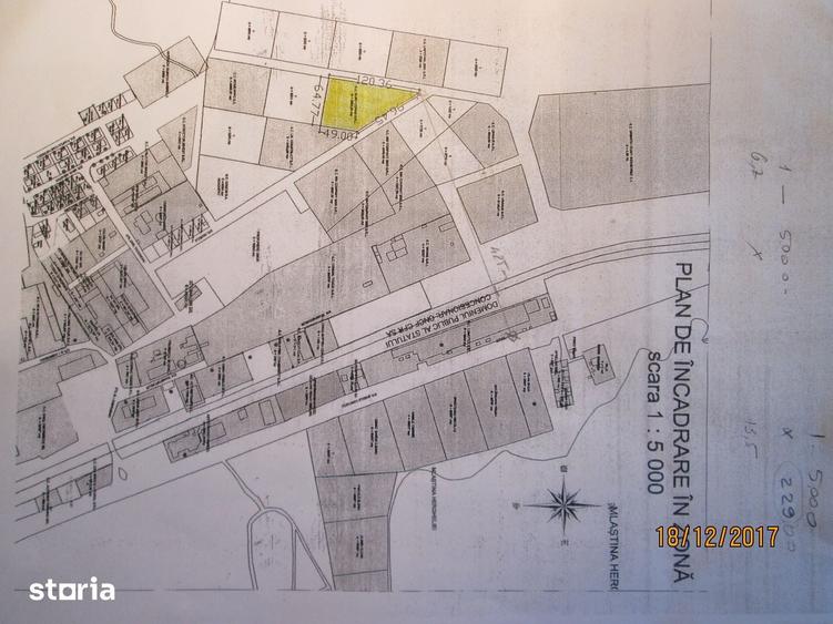 Teren de 5500 mp, în Vest
