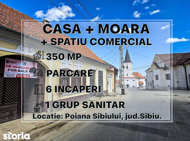 Casă cu 10 camere cu Teren 443 Mp în Poiana Sibiului