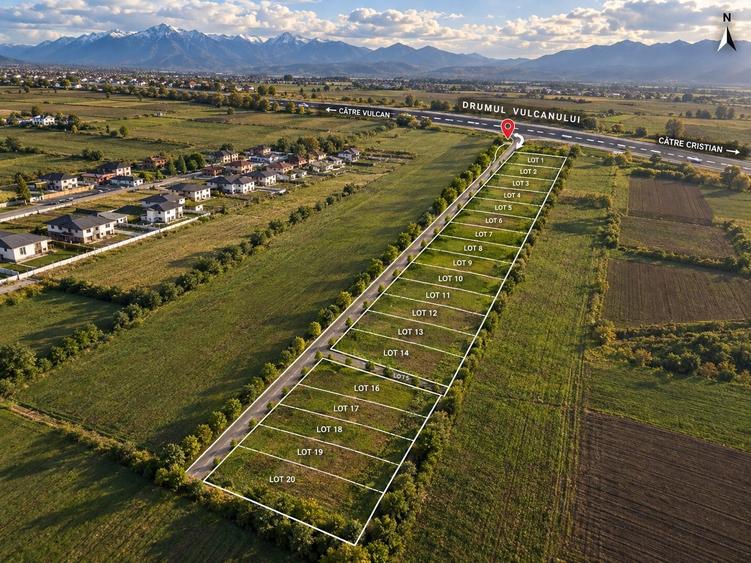 Teren Construcții intravilan de 1090 mp, în Cristian