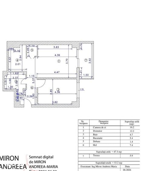 Apartament cu 2 camere decomandat în Drumul Taberei