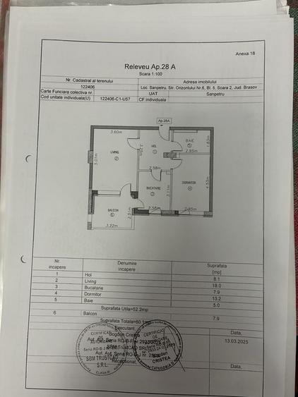 Apartament cu 2 camere decomandat în Sânpetru