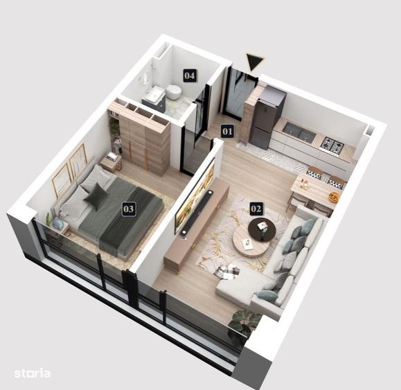 Studio finisat | Centrala proprie | Parc privat - 8