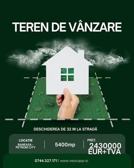 Teren Construcții intravilan de 5400 mp, în Băneasa