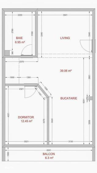 Apartament cu 2 camere semidecomandat, mobilat în Florești — fotografia 3