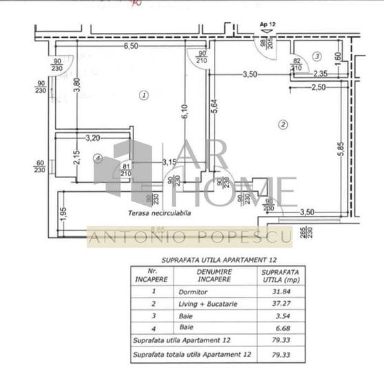 Apartament cu 2 camere decomandat, mobilat în Albert