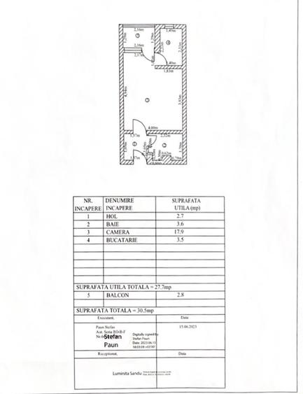 Garsonieră 30 mp, Zona Piața Sf. Gheorghe (Str. Păcii) – Etaj 7/9, Lift Nou – Op - 9