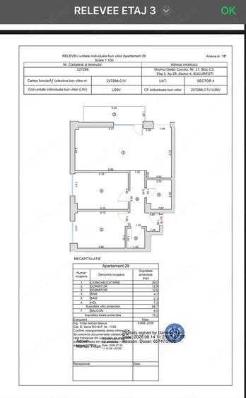 Apartament cu 3 camere decomandat în Berceni