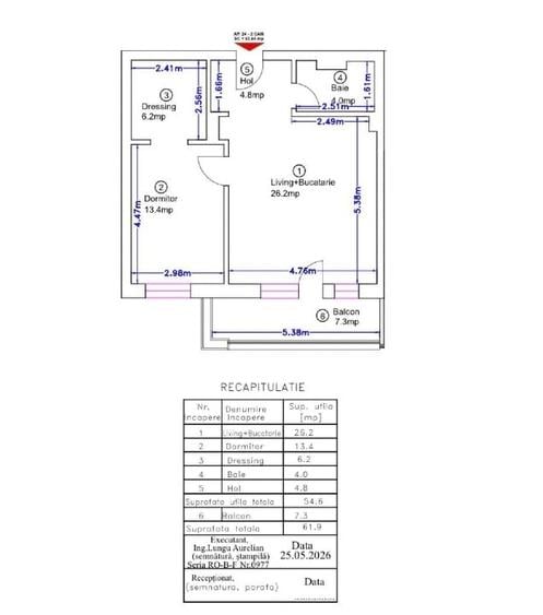 Apartament cu 2 camere în Central