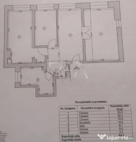 Apartament cu 3 camere decomandat în Gorjului