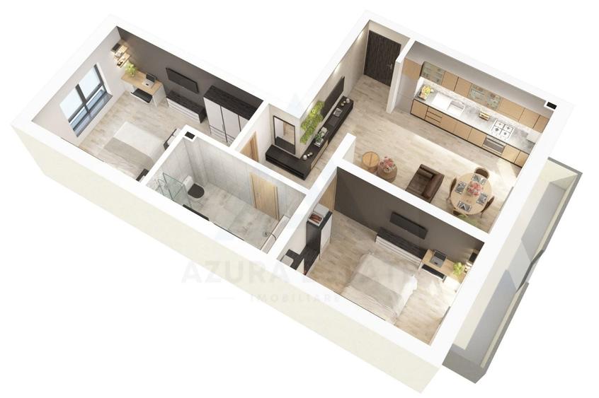 Apartament premium 61.2 mp utili 3 camere balcon 7.8 mp pe Dna Stanca - 8