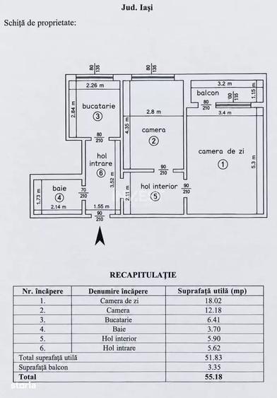Apartament cu 2 camere decomandat în Alexandru cel Bun