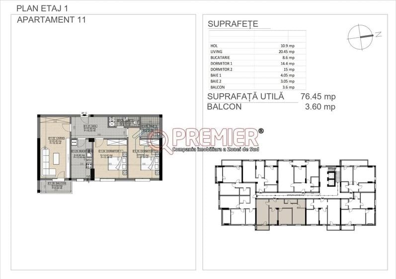 3 Camere Decomandat | 80 mp | Complex Premium | Odei Brancoveanu - 1