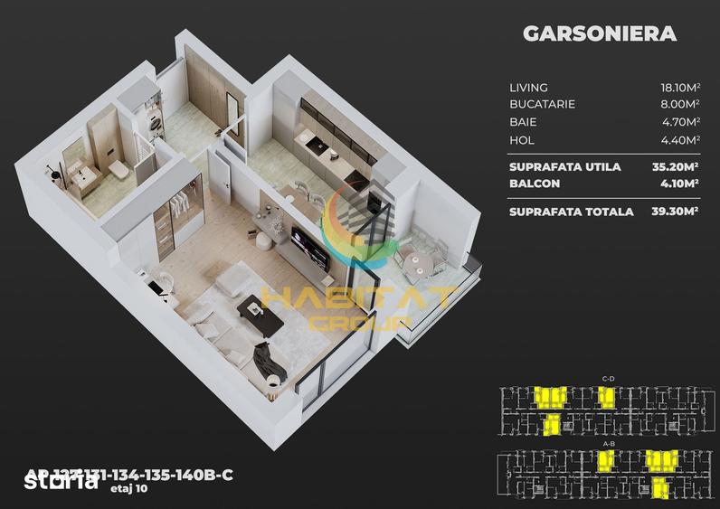 Garsoniera zona metrou Popesti leordeni. - 1