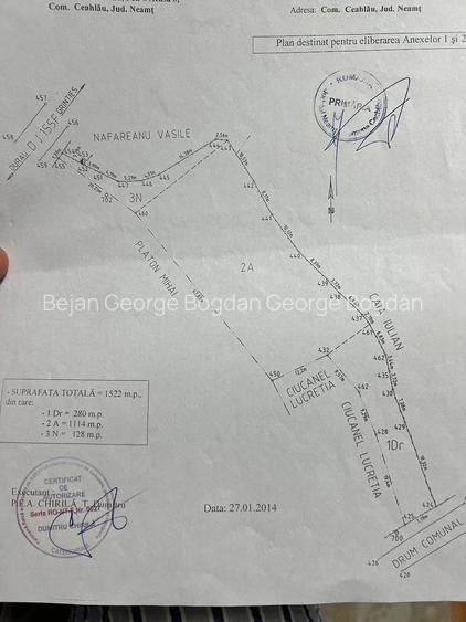 Teren de Vanzare Ceahlau 1522mp Intravilan la 6km de Durau si 500 de M de Coada Lacului Bicaz