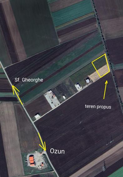 Teren Construcții intravilan de 13200 mp, în Ozun