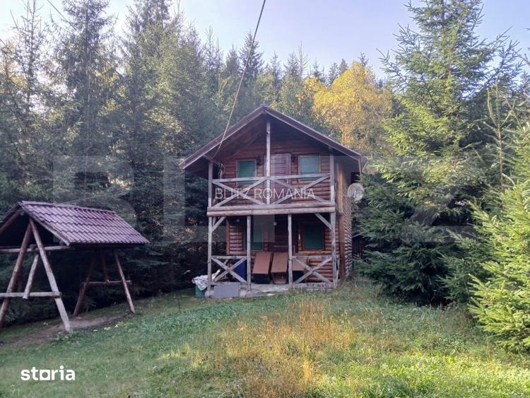 2 Cabane lemn Vadu Negrilesei, 96MP, 1100 MP teren, 45k