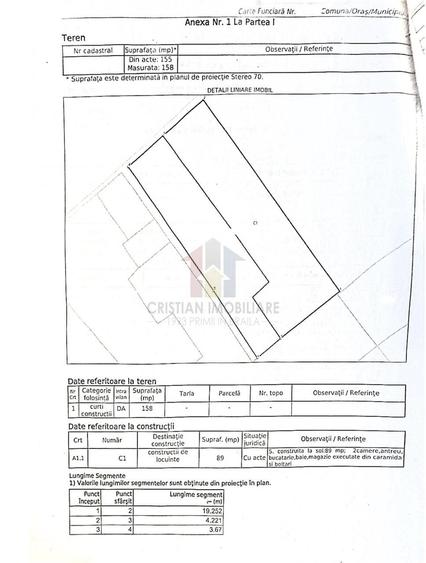Casă cu 3 camere cu Teren 158 Mp în Central
