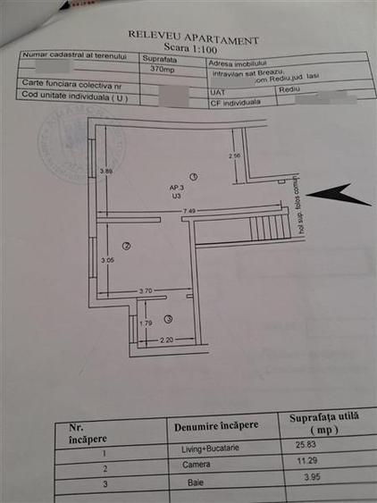 Apartament cu 2 camere nedecomandat, mobilat în Aeroport