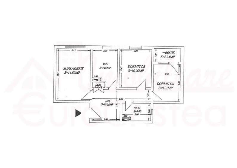 Apartament 3 camere Mangalia | Zona:Centru-Sens,600m de plaja
