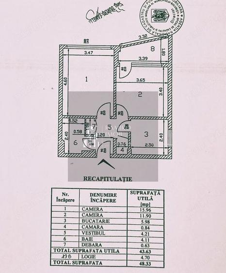 Apartament cu 2 camere decomandat în Olteniței