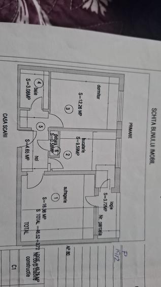 Apartament cu 2 camere decomandat în Gugești