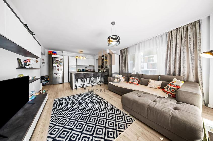 Apartament cu 3 camere semidecomandat, mobilat în Bună Ziua