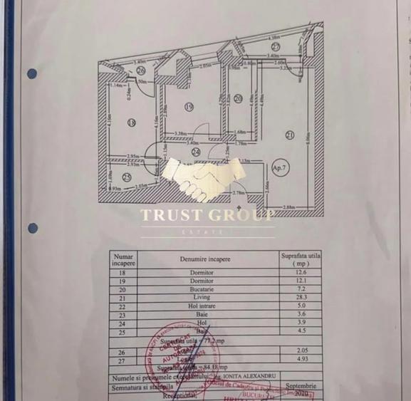 Apartament cu 3 camere decomandat în Floreasca