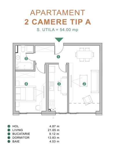 Apartament 2 camere | Ansamblu premium | TVA inclus - 6