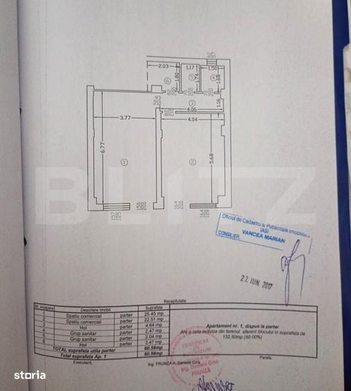 Spațiu comercial, de 61 mp, în Strugurilor