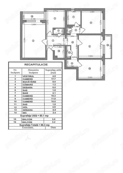 Apartament cu 4 camere decomandat în Chișinau