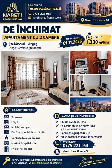 Apartament cu 2 camere decomandat în Central