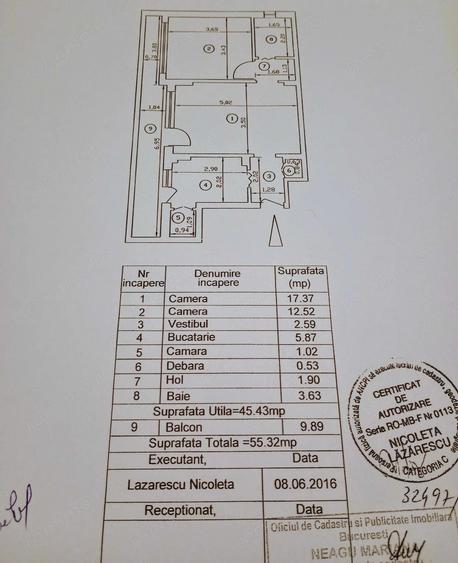 Apartament cu 2 camere semidecomandat în Cantemir