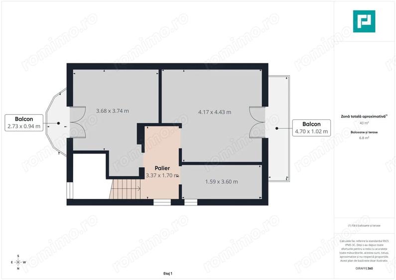 Duplex spa?ios 102 mp utili, teren 350mp in Covaci - 1