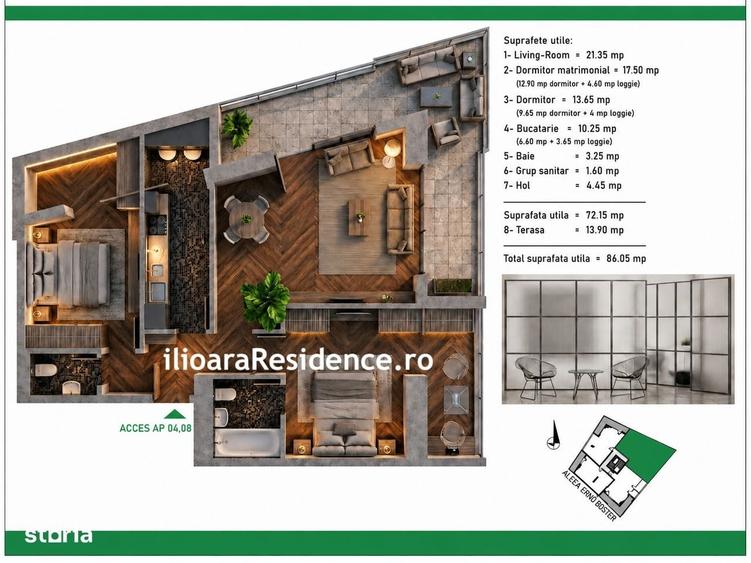 Apartament cu 3 camere în Nicolae Grigorescu