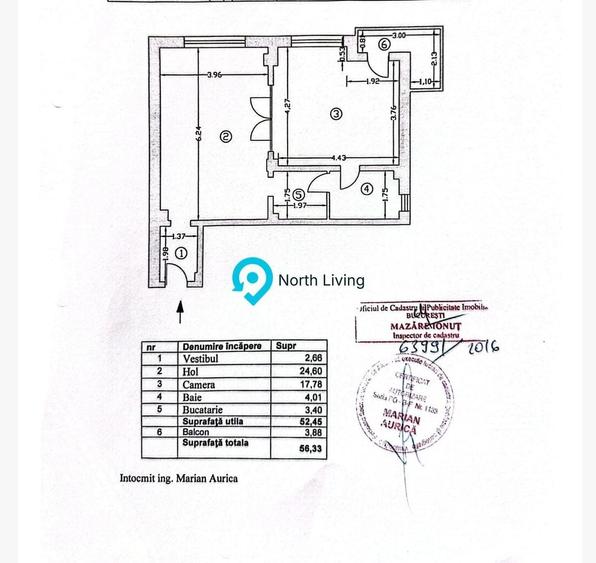 Apartament cu 2 camere în Centrul Istoric