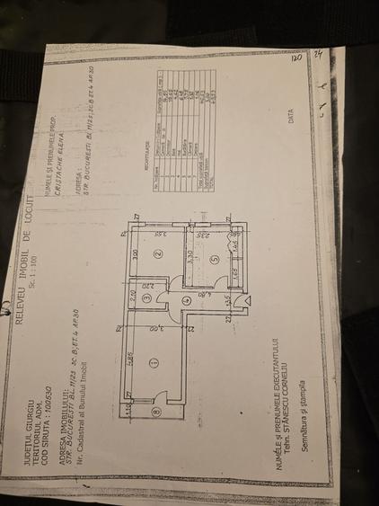 Apartament cu 2 camere decomandat în Uiești