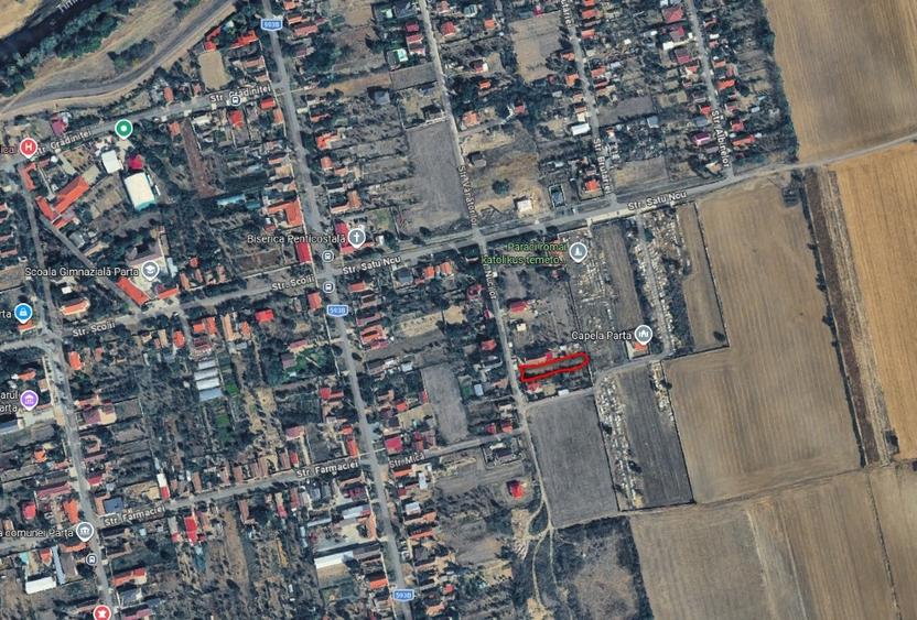 Teren Construcții intravilan de 974 mp, în Parța