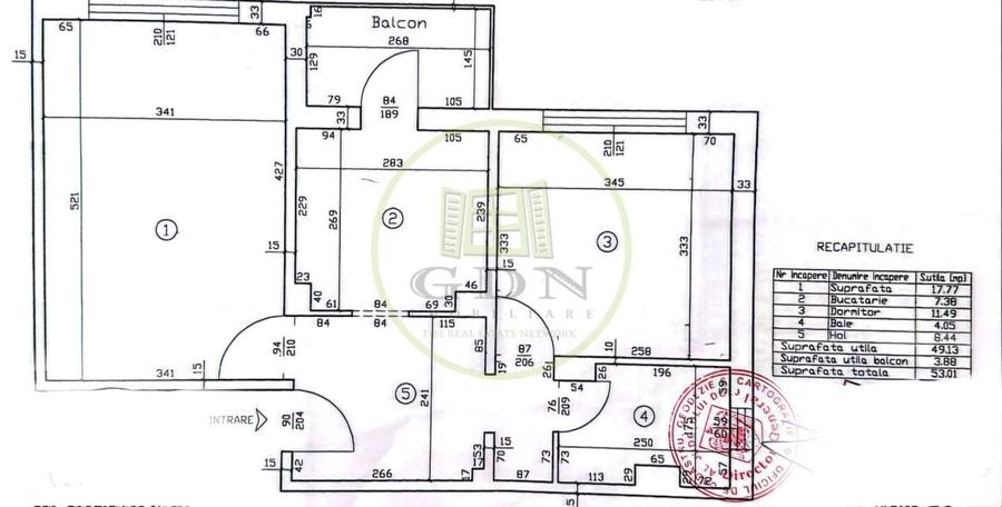Apartament cu 2 camere decomandat în Sărari