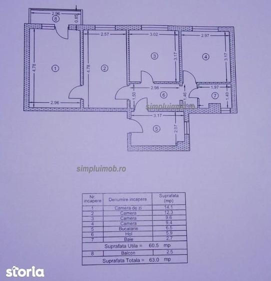 Apartament cu 4 camere în Sălăjan