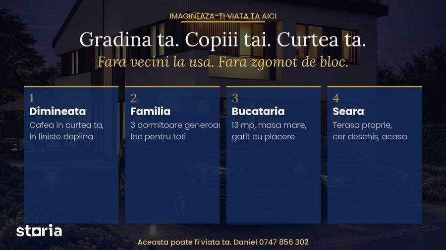 Casă cu 4 camere cu Teren 220 Mp în Chiajna