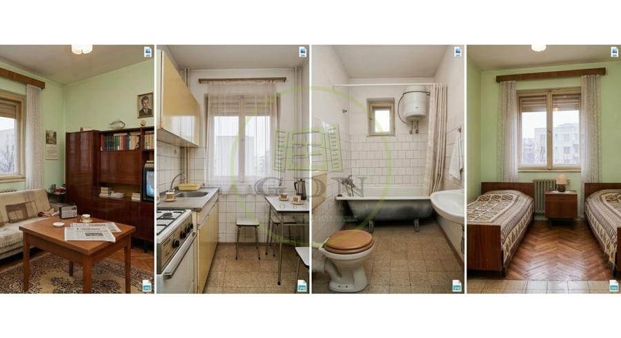 Apartament cu 2 camere nedecomandat, mobilat în Hipodrom 1