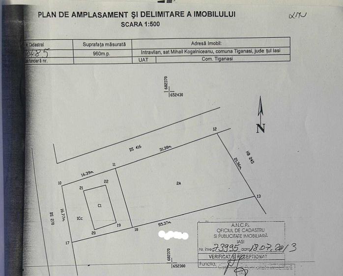 Teren de 960 mp, în Mihail Kogălniceanu