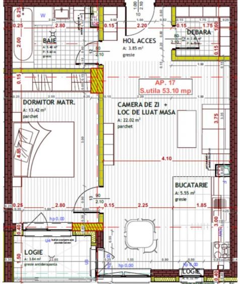 Apartament cu 2 camere semidecomandat în Florești — fotografia 1