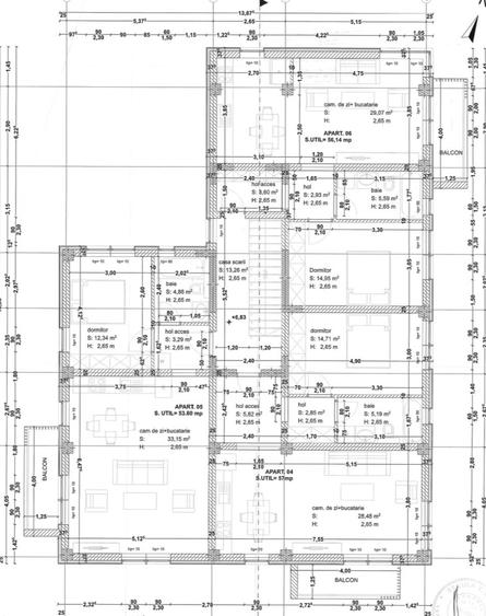 Apartament cu 2 camere semidecomandat în Moșnița Nouă
