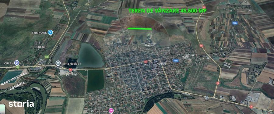 Teren de 46600 mp, în Central