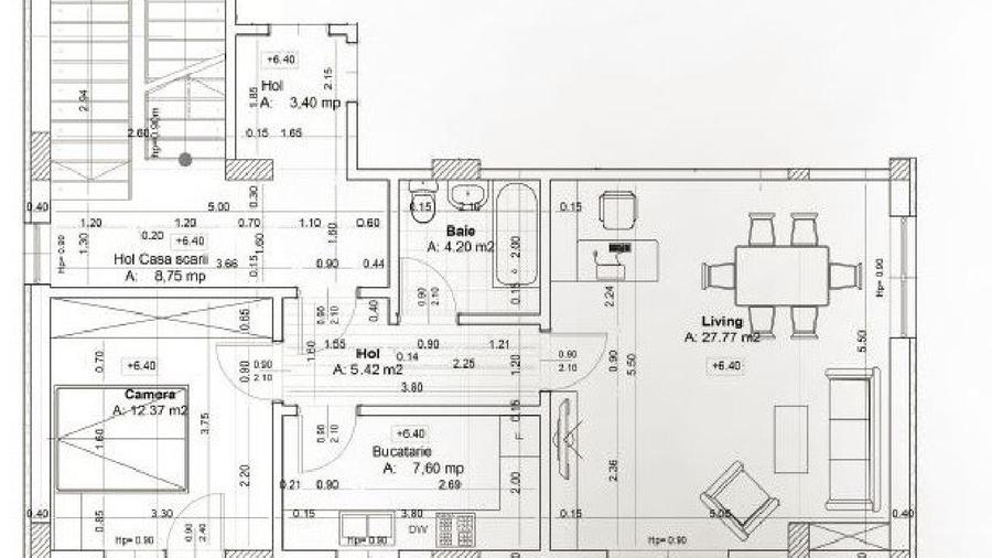 Apartament cu 2 camere decomandat în Central