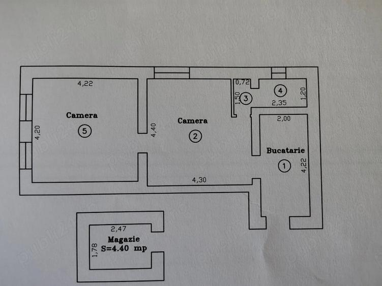 Apartament cu 2 camere de vanzare - 1