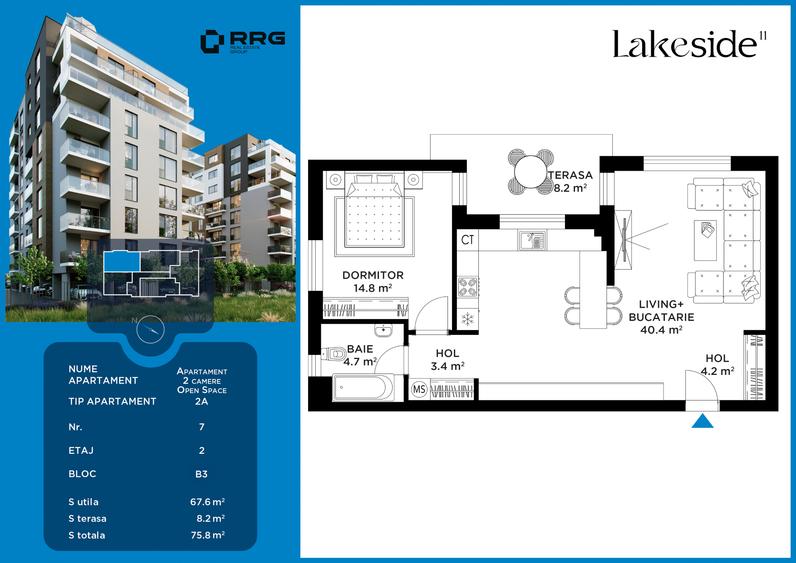 Apartament cu 2 camere decomandat în Bucureștii Noi