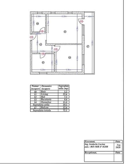 Apartament cu 2 camere decomandat în Fundeni
